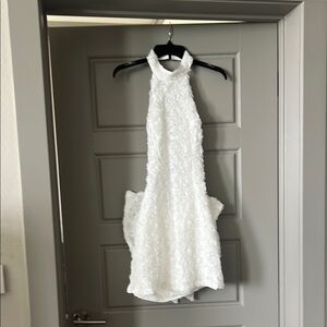 SHEIN White Halter Mini Dress